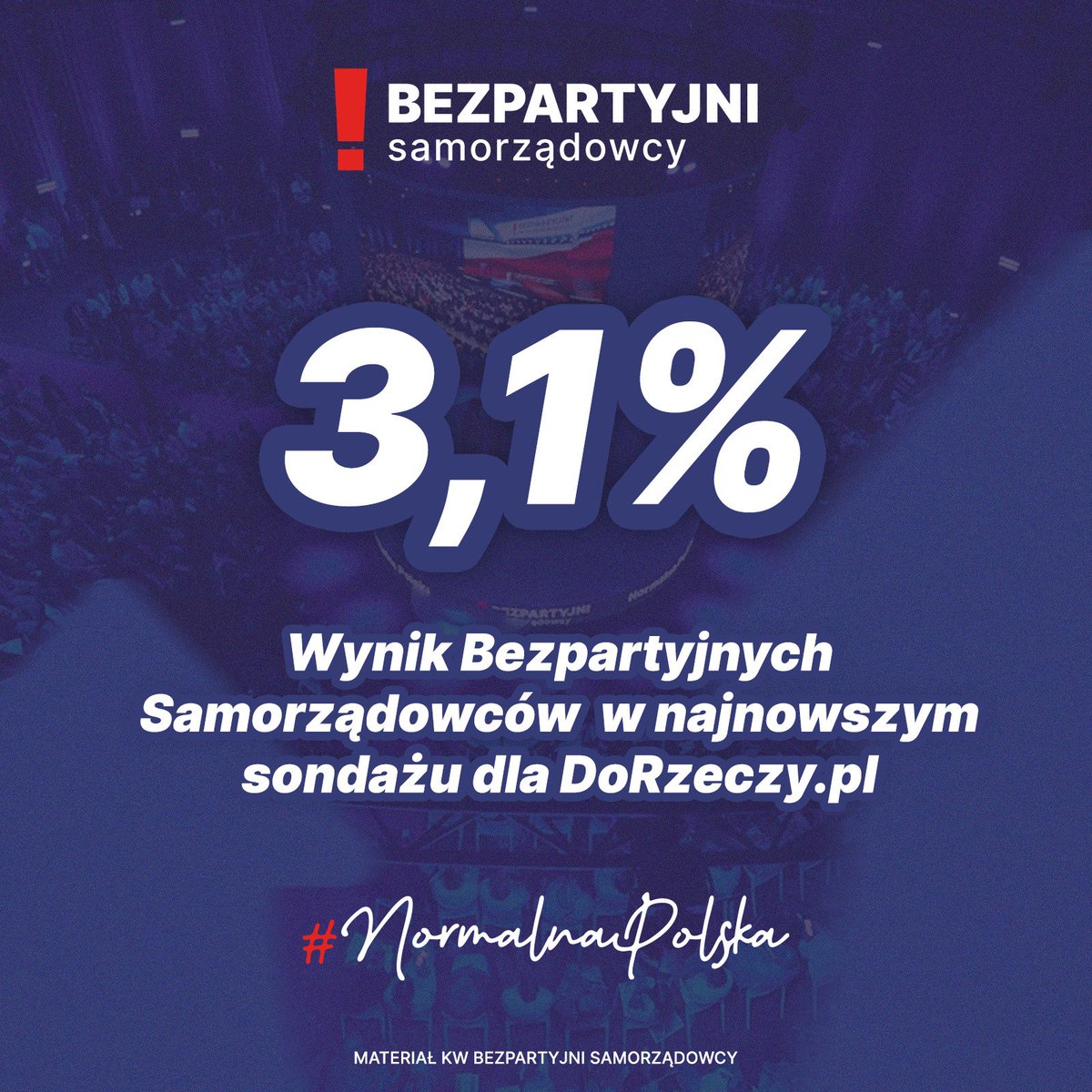 Niedzielę zaczynamy od sondażu, w którym mamy 3⃣,1⃣%!
Źródło: sondaż <a href="/DoRzeczy_pl/">DoRzeczy</a> | Estymator