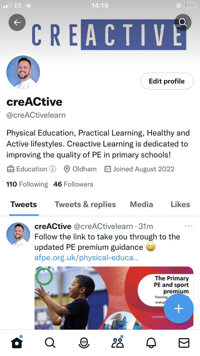 Dear Parents and professionals, I would be extremely grateful if you would follow my other Twitter account <a href="/creACtivelearn/">creACtive</a>. I will be showcasing all the good work we do this year starting with a Maths through sports workshop with year 6 tomorrow. Thank you in advance, Mr Mulock