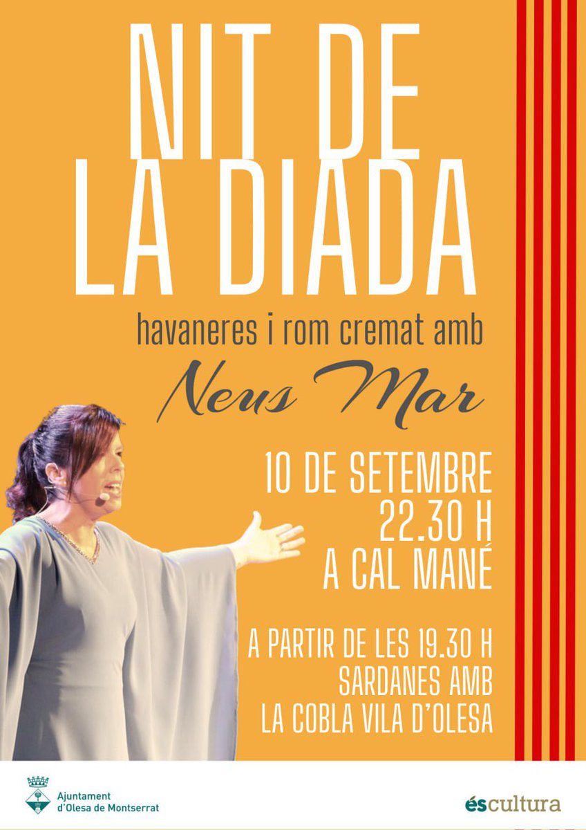 Aquesta nit, havaneres, rom cremat i acte institucional de la diada. 
Us hi esperem!