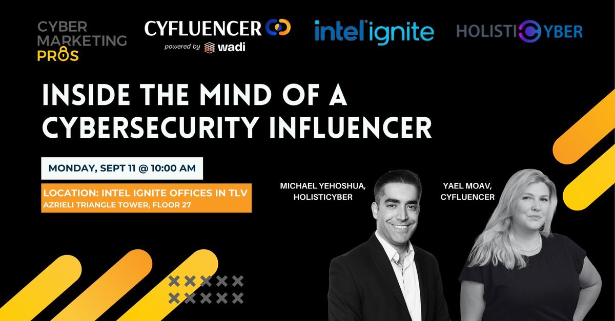 Tomorrow at @intelignite in Tel Aviv, @cyfluencer is proud to represent the conversation around B2B tech and cybersecurity influencer marketing.
Ever wonder what influencers are looking for? The pricing? The terms? And how to get the most value out of a relationship with them?…