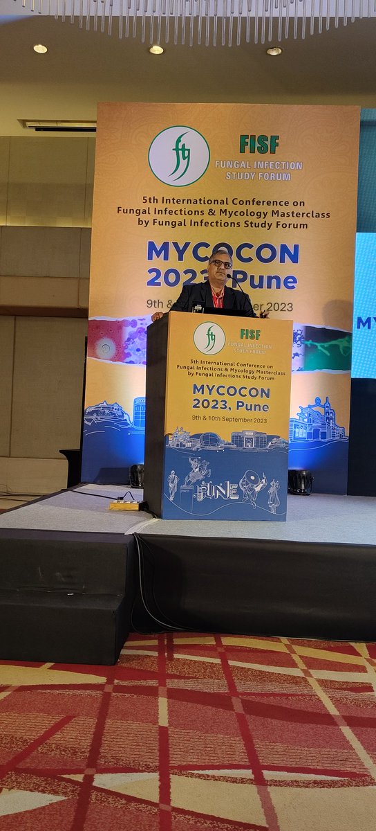 <a href="/atulpatel1965/">Atul K Patel MD, FIDSA</a> gracing the stage with his fantastic session on pigmented molds #mycocon 23