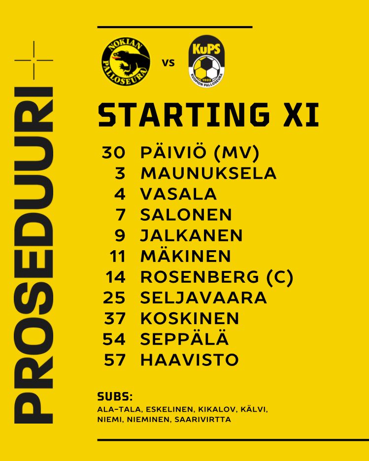 NoPS_05's tweet photo. Matsipäivä! Tänään kauden viimeiset bileet Tapio Rautavaaran kentän viheriöllä, jolle saapuu vieraaksi perinteitä huokuva Kuopion Palloseura.

Kolmatta perättäistä kotivoittoa lähdetään jahtaamaan tällä ryhmällä: https://t.co/uXfZ4G64rf