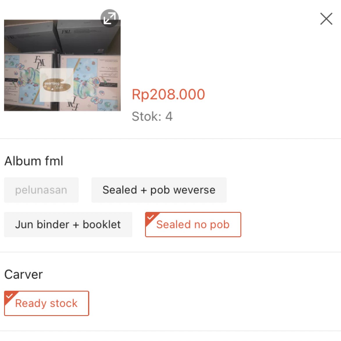 asartbag_studio's tweet photo. @caratsstore Ready siap kirim
sealed tanpa pob 208k
Sealed with pob weverse 239k

https://t.co/q60wIzyq0p

Take 3 atau lebih ada diskon
Dom tangsel, bisa kirim besok kalau co sebelum jam 8 malam https://t.co/dxnBjCvRdi
