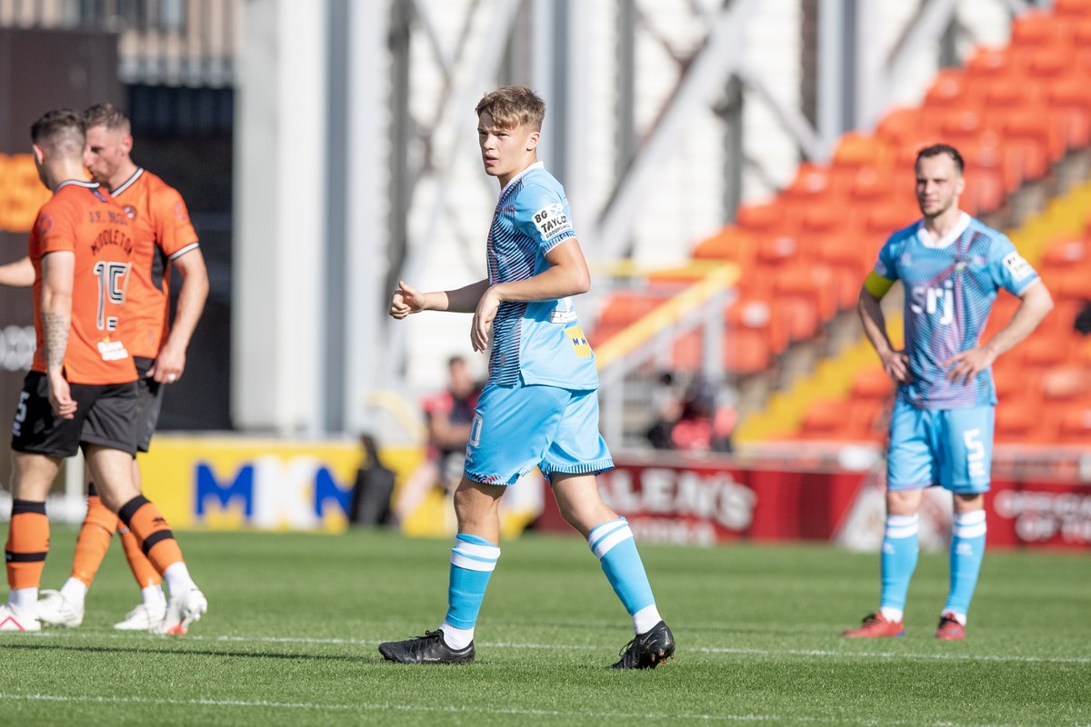 officialdafc's tweet photo. Congratulations to 17 year old @officialdafcYA graduate Ewan McLeod who came on to make his #DAFC debut yesterday 👏 https://t.co/ZU8KFMTrWg