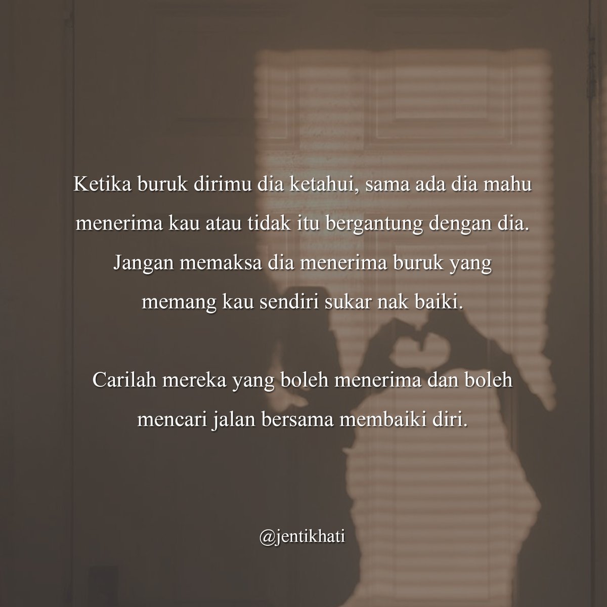 jentikhati's tweet photo. Akan sampai satu masa, seseorang yang tepat itu pasti hadir. 😊🤲 https://t.co/cYuPEC03kE