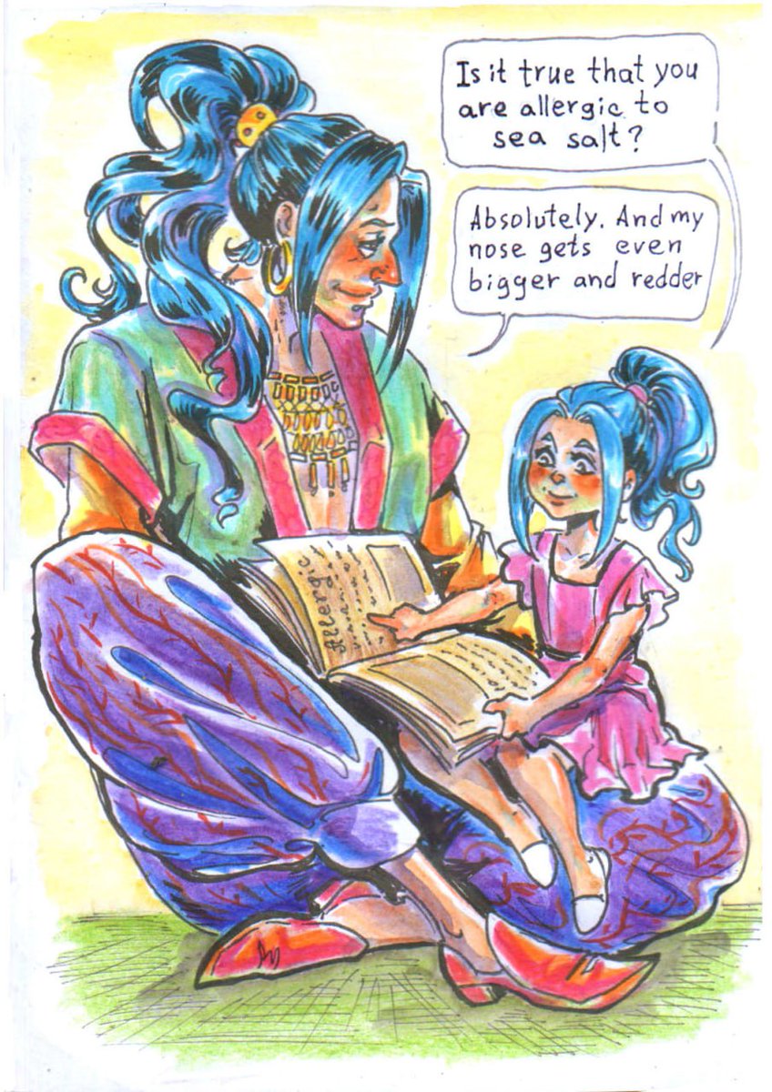 loveLowecraft's tweet photo. I myself suffer from allergies and I thought of this idea when I noticed that Buggy often had a runny nose. 
#BuggyNefertariAU #One_piece #AnimeArt #ONEPIECE #op #buggy #buggytheclown #ONEPIECEカードゲーム #onepieceart #clownbuggy #Onepiecefanart #nefertarivivi #VIVI #OPプラス https://t.co/btIEhqB5RO