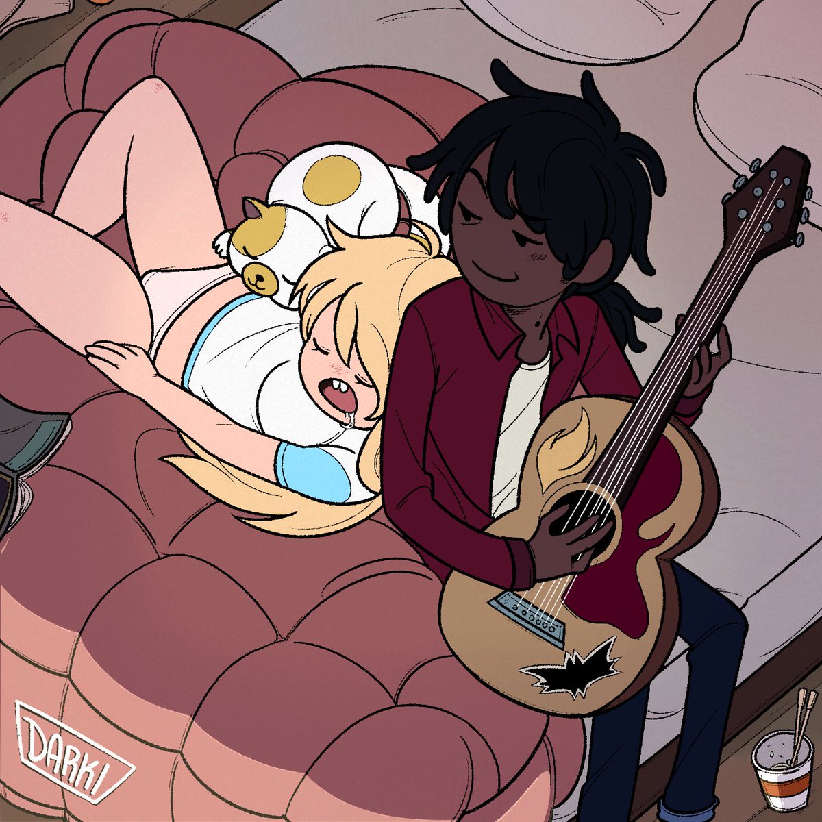 DarklART's tweet photo. Volviendo en el tiempo, me di cuenta que mi primer dibujo en internet fue entre estos dos...
#FionnaandCake #MarshallLee #fanart #myart https://t.co/H7otg00tqw