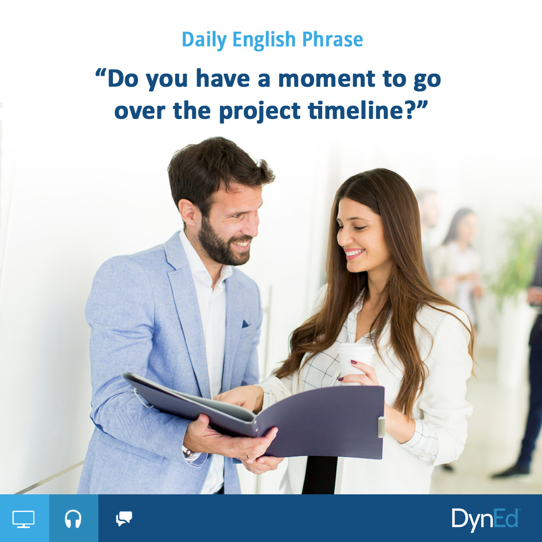 dyned_intl's tweet photo. Do you know the meaning of this sentence?

It is a polite way to ask someone to discuss or review the project timeline.

_
#DynEd #BusinessEnglish #WorkplaceConversation https://t.co/69ZsO60pTv
