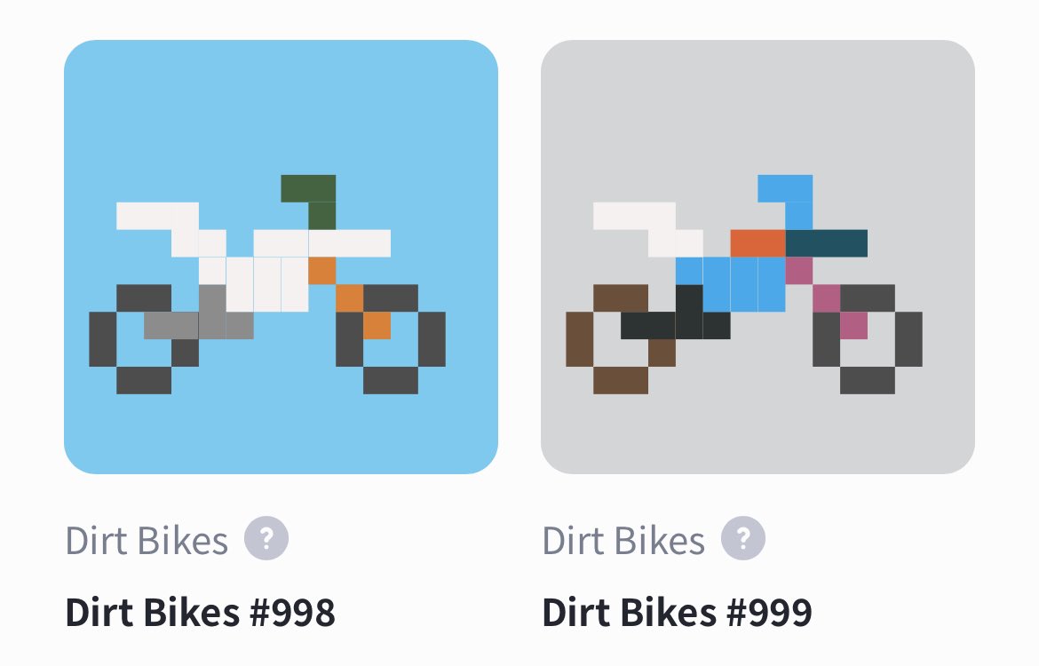 I was late but apparently I was lucky to get the last two dirt bikes
<a href="/beachcrypto_eth/">beachmfer.eth</a> thanks for this great collection 🫡😎