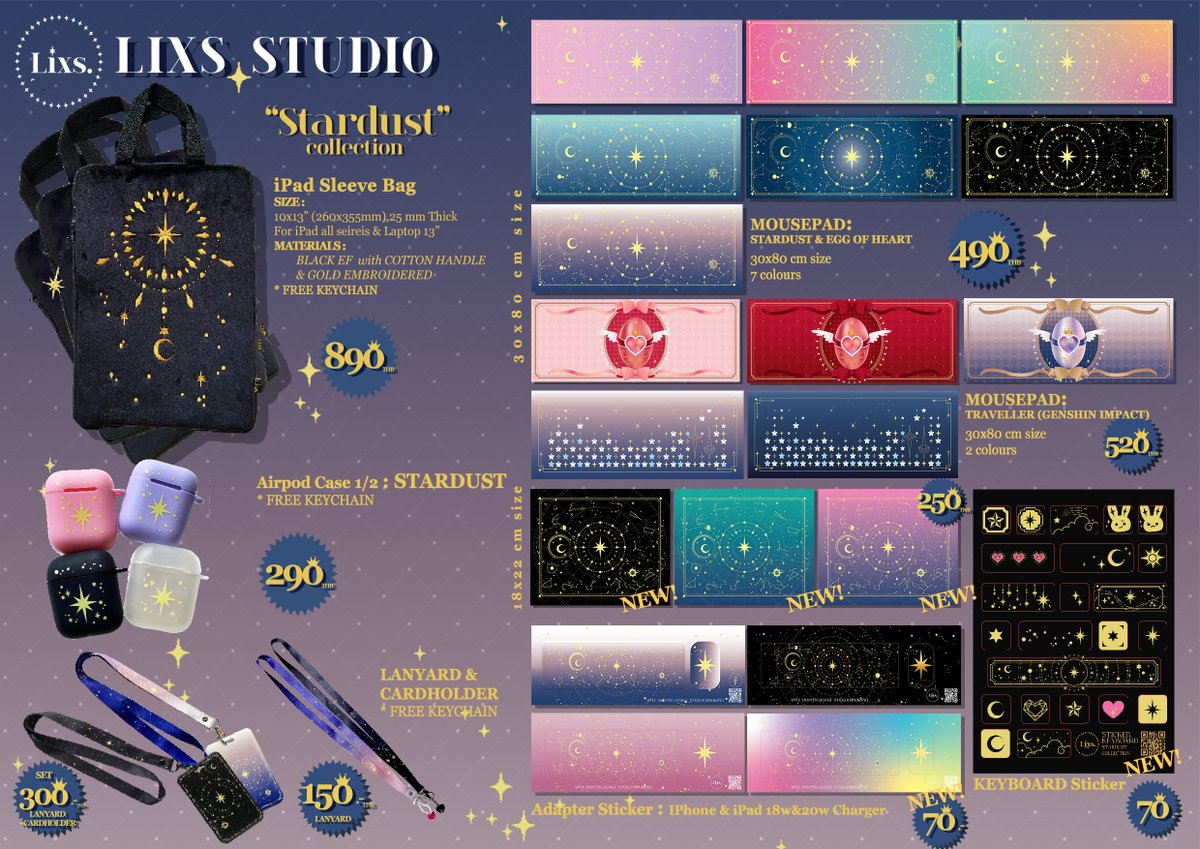 *LIXS STUDIO : MENU UPDATE 10/09/2023 
รายการสินค้าอัพเดตล่าสุดนะคะ ❤✨
now on sale at openlink.co/lixs
SHOPEE/ Line my Shop / Lazada / Pinkoi (For inter customer) #แผ่นรองเมาส์ #Deskmat #mousepad