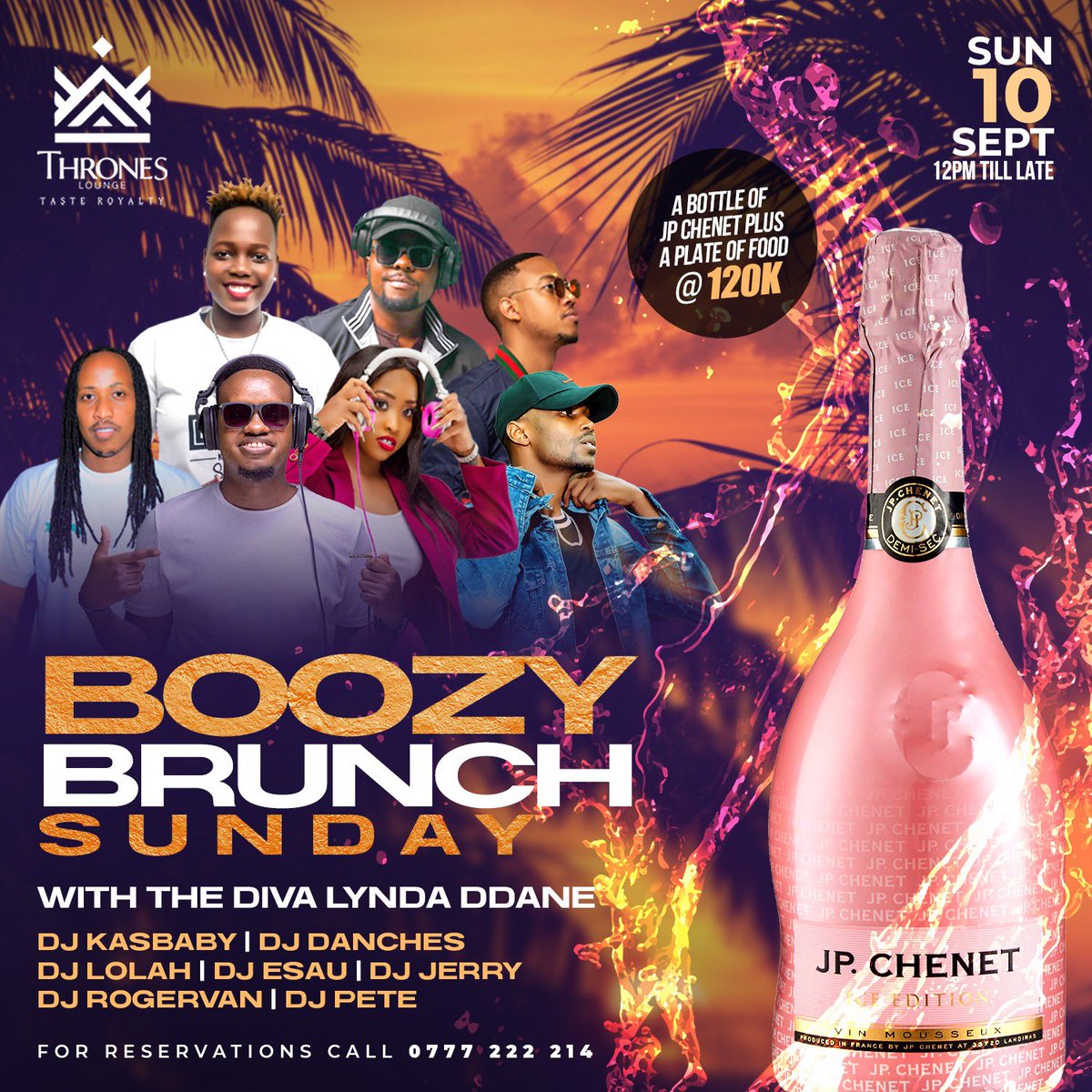 Let’s send off the weekend on a high ☝️ 🔥 note 💯 💪 

#BoozyBrunch @throneskampala 💃