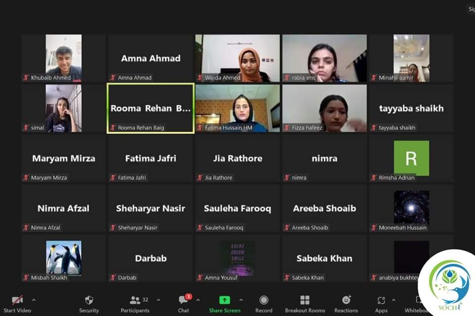 SOCH recently organized a personal growth and self-management session for all its ambassadors, in collaboration with Hamara Mustaqbil.

This online session, held on August 20, discussed effective communication, public speaking skills, leadership and time, and stress management.