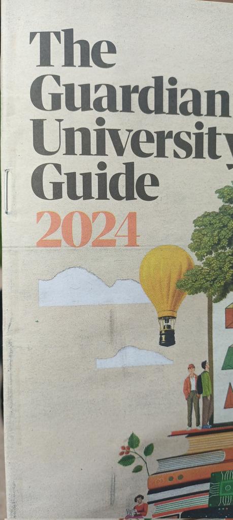 Yr13 students - The Guardian University Guide for 2024 gives you subject rankings for universities and a lot of other useful information. Great to help you make your choices. See the guide at theguardian.com/education/2023…