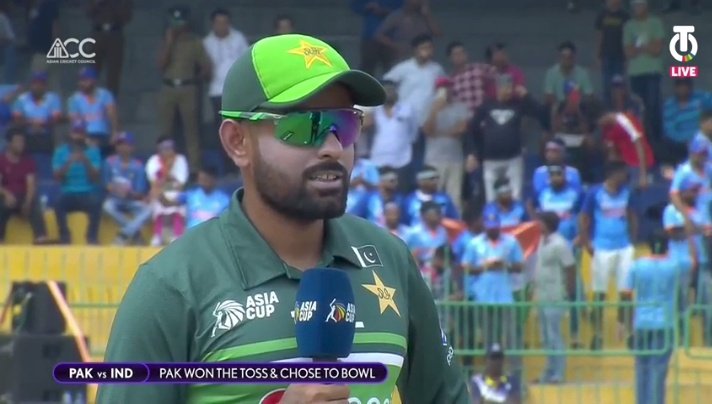 Mawrarajput678's tweet photo. Babar won the toss and choose to bowl first π
Ya Allah kamyab kar #TeamInGreen
#BabarAzamπ΅ #AsiaCup2023 https://t.co/tSuQ285uFV
