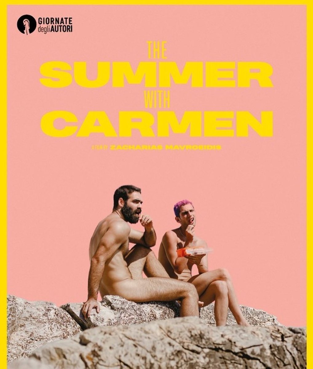 Metacine y aire fresco para cerrar #Venezia80 con esta inteligente película de @giornate degli Autori. Muy recomendable #TheSummerWithCarmen de  #ZachariasMavroeidis con @YTsiantoulas 📽️♥️

@QueerLion