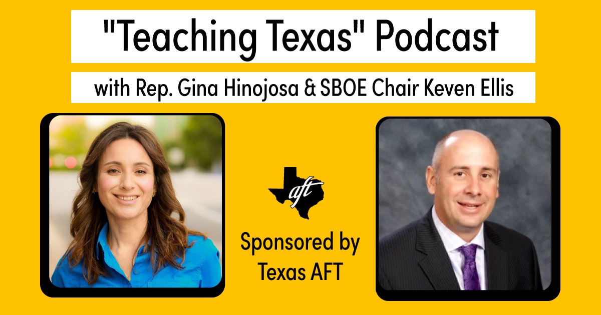 TexasAFT's tweet photo. We're proud to sponsor a live recording of @wmnmedia's #TeachingTexas podcast at #TribFest23 with @GinaforAustin and SBOE Chair Keven Ellis.
Buy your tickets (discounted for educators) now! https://t.co/RtX0OusV7C https://t.co/Ejecc8i3Op