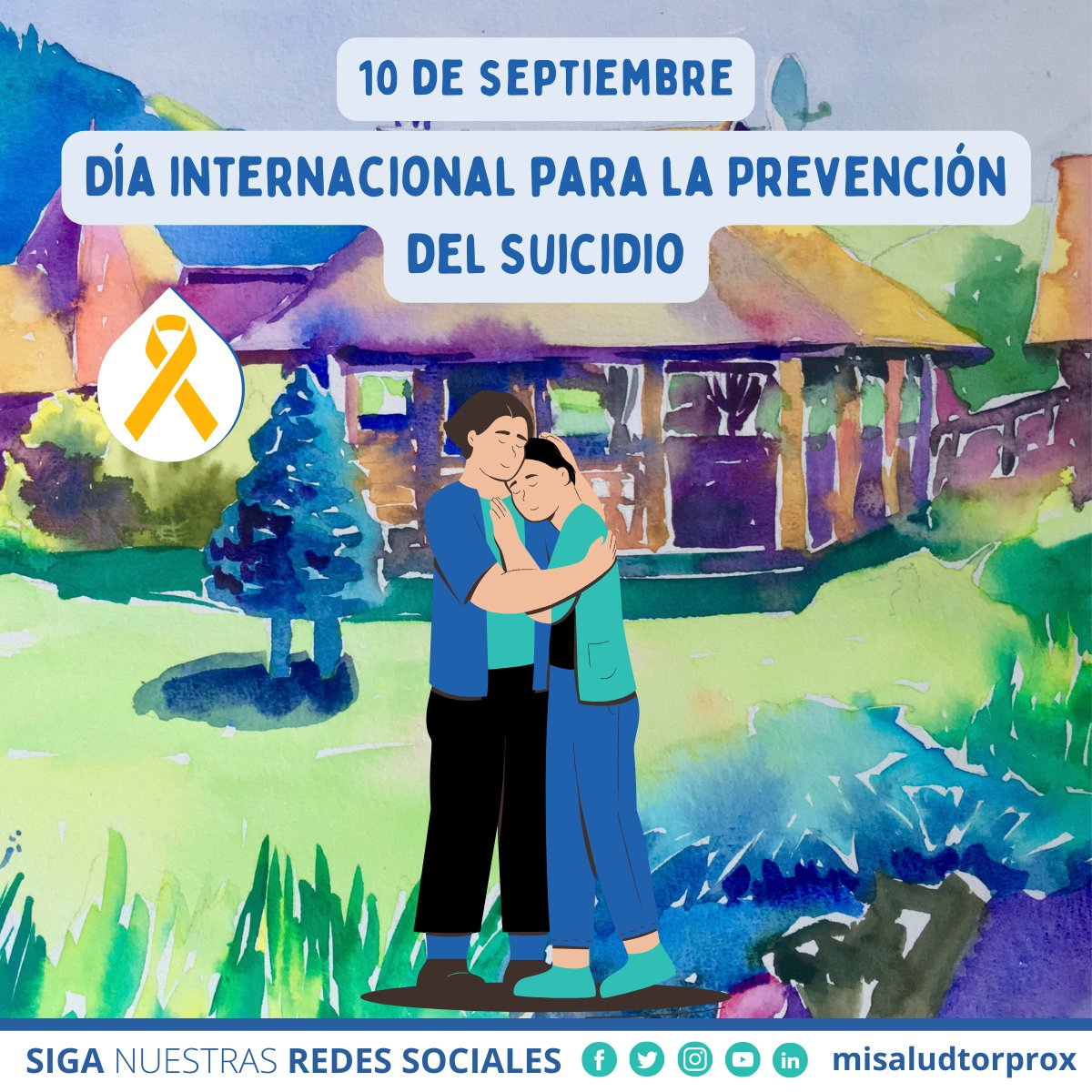 SaludProx's tweet photo. Hoy es el Día Internacional para la Prevención del Suicidio

Juntos podemos hacer la diferencia. La prevención del suicidio comienza con la conversación y el apoyo. 

No estás solo/a, y hay ayuda disponible.

#PrevenciónDelSuicidio #SaludProx #JuntosPorLaVida #Salud https://t.co/Jg6dLMYcWg
