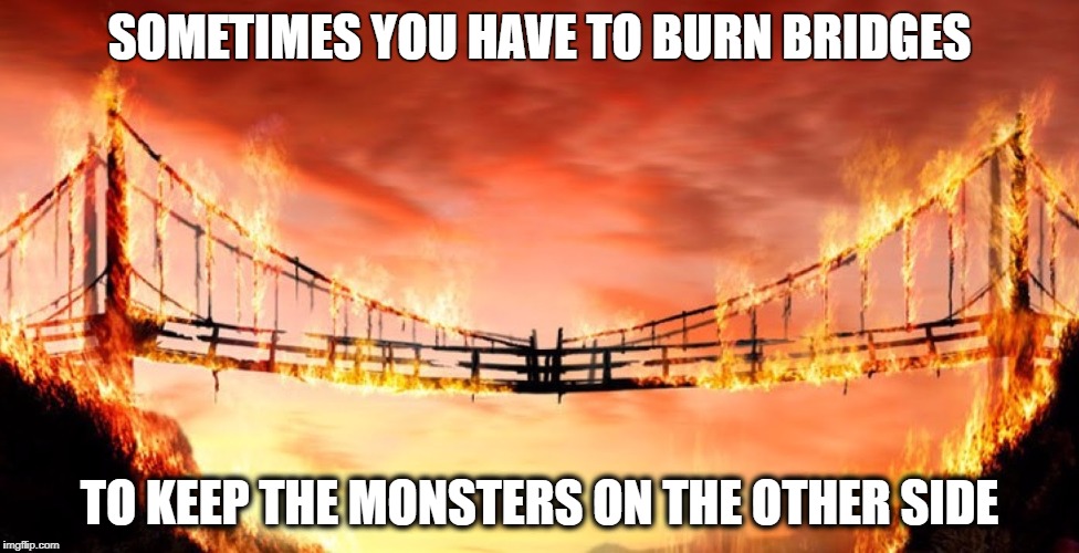 IVANrulesman's tweet photo. I think I got this advice a bit confused. Today we are burning a bridge so that we can Get To the monster on the other side, which happens to be a dragon and the one setting the bridge on fire, in this week's Dark Souls video at https://t.co/dfoP0zR4XQ https://t.co/yYJkRYEjBC