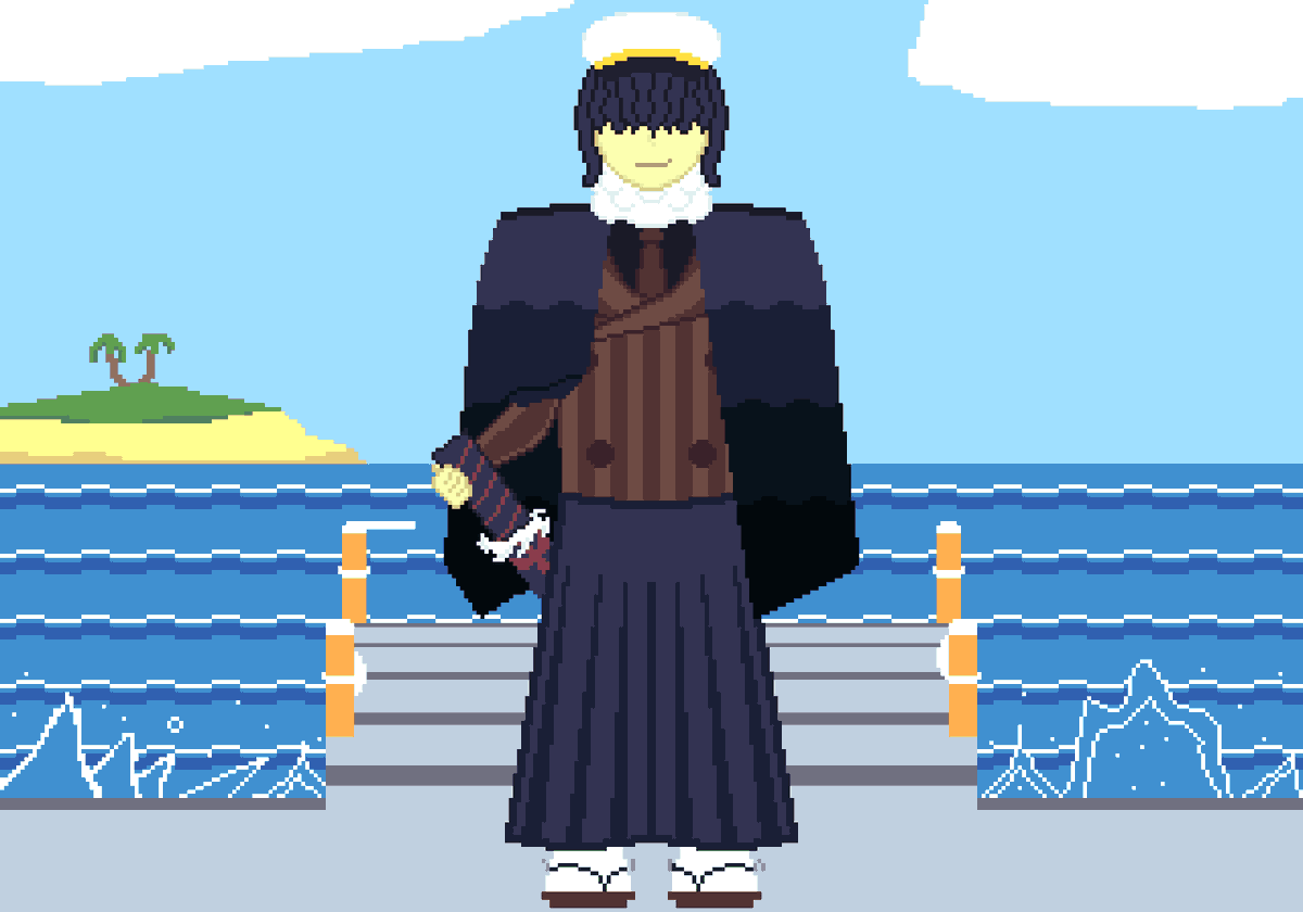 DragonSoda2's tweet photo. Did a thing with a friend of mine and created an outfit to a character of mine named Dario, an alternative outfit named Maguro https://t.co/mcXyodbJZs