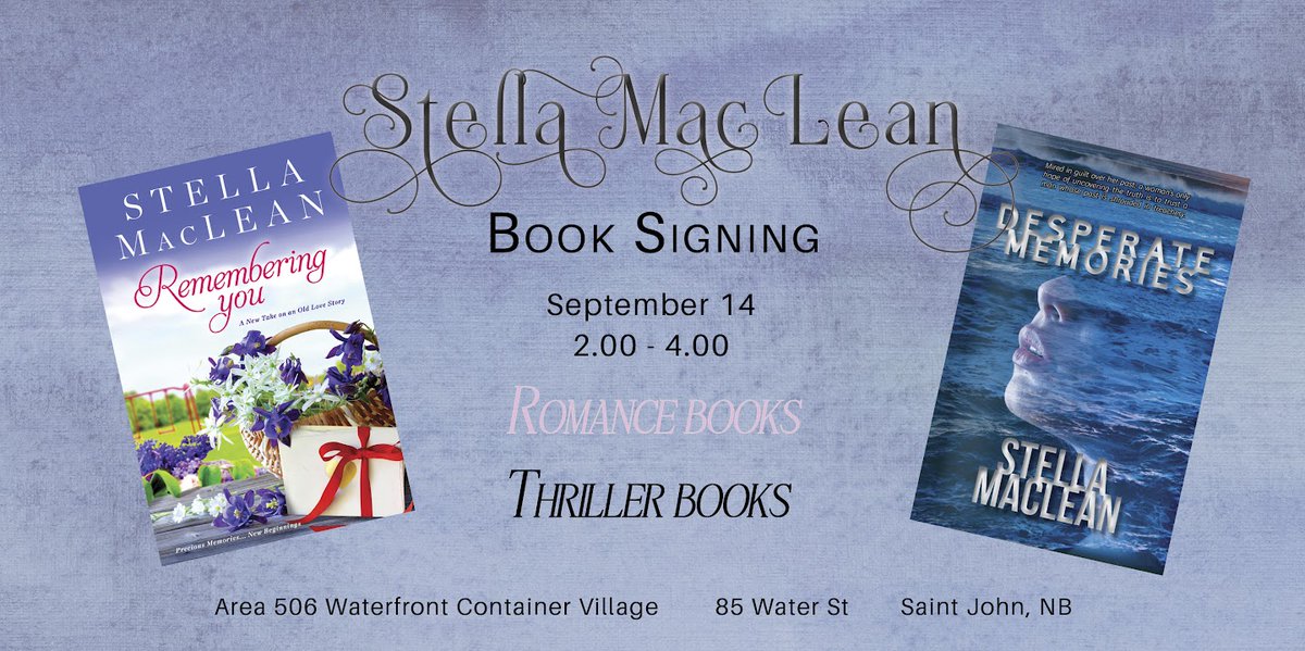 If you live in or near Saint John, New Brunswick, I would love to meet you.