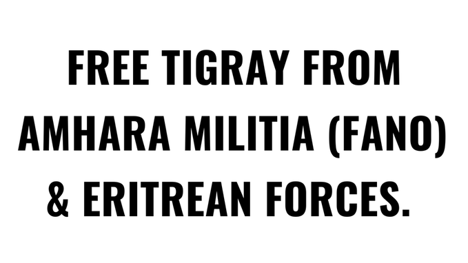 Thinking about our people in occupied Irob, Raya, Kunama, and Western Tigray. Free Tigray from Amhara Militia (Fano) and Eritrean Defense Forces. #TigrayGenocide