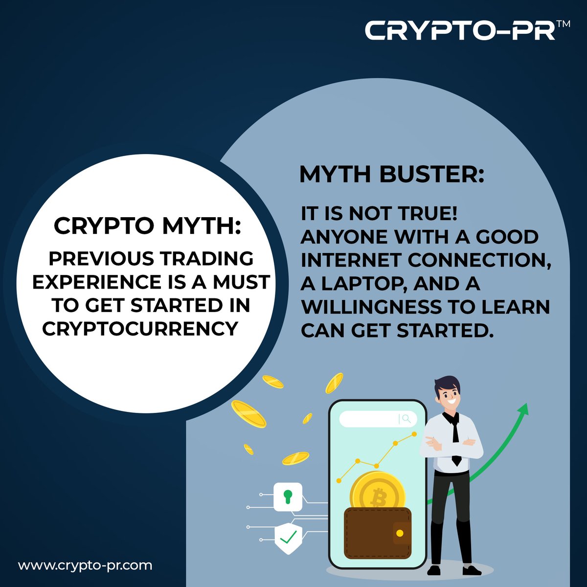 cryptoprindia's tweet photo. We are sure that you've heard this #CryptoMyth in your path to start your crypto trading career!
But let us tell you - Crypto Trading is just about your enthusiasm to start!

#cryptopr #cryptoprindia #cryptotrading #cryptomyth #MythBuster #cryptobusters #cryptomarketingagency https://t.co/WiI6vZgNKG