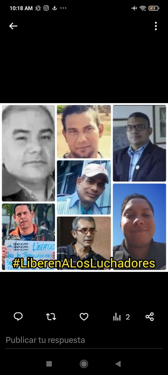 Es impresionante como de manera desmesurada Maduro y su Banda de Forajidos ejercen el Facundo en Venezuela.
El fascismo en Venezuela persigue, encarcela,condena a luchadores sociales y laborales é estudiantiles, defensores de DDHH...
#LiberenALosLuchadores 
#ElChavismoEsFascismo