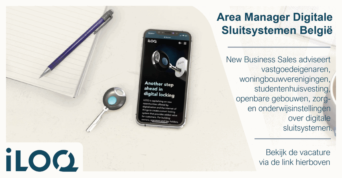 _Voltys's tweet image. Voor de innovatieve sluitoplossing van iLOQ zijn we op zoek naar een New Business Sales voor uitbreiding van het team in Vlaanderen.

Lees meer via de link hieronder of neem voor vragen contact op met Udo van der Groen of Niels Uljee.
voltys.nl/vacatures/vaca…