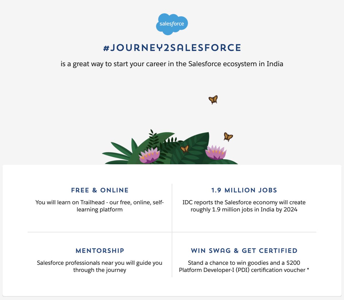 harshostwal167's tweet image. After #UPSC CSE Mains 2023, many Mains writing aspirants would want to explore something new besides UPSC.

Why not up-skill yourself till your result comes? 

Join #Journey2Salesforce program.
More about it below👇