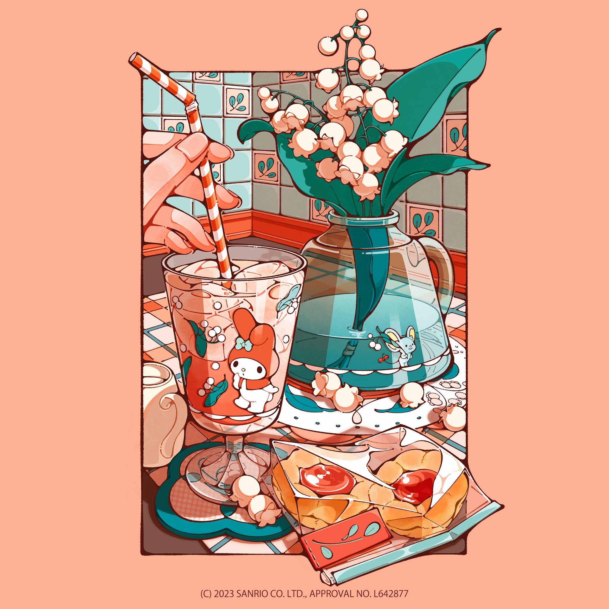 サンリオ マイメロ 日菜乃 サイン入り 限定 複製版画マイメロ