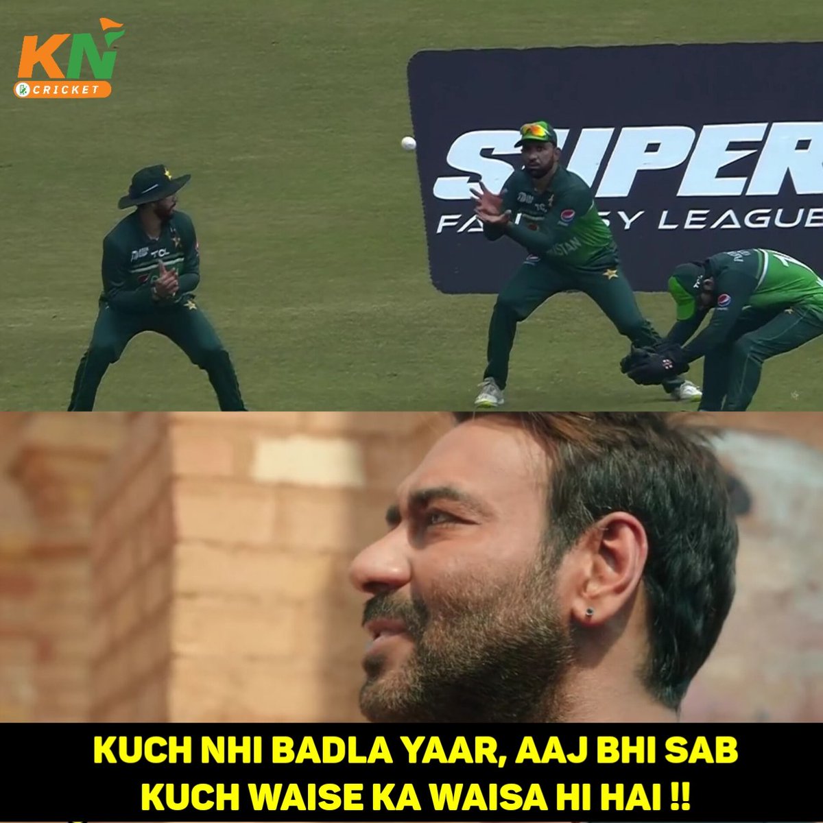 Khelnowcricket's tweet image. Pakistani Fielders at their best !! 😂 

#Pakistan #Feilding #Pakistancricket #PCB #Mohammadrizwan #Iftikarahmed #Cricket #Asiacup2023 #Asicup #ODI