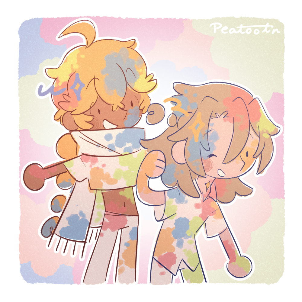 Peatootin's tweet image. I had sketches for days 6 & 7 but i think this is as far as ill get, i just got too busy for too long
at least i did more than any of us expected me to 😩✊
Day 5 - Sumeru
India&Egypt // Holi / Camelback riding
#AlbetherWeek2023