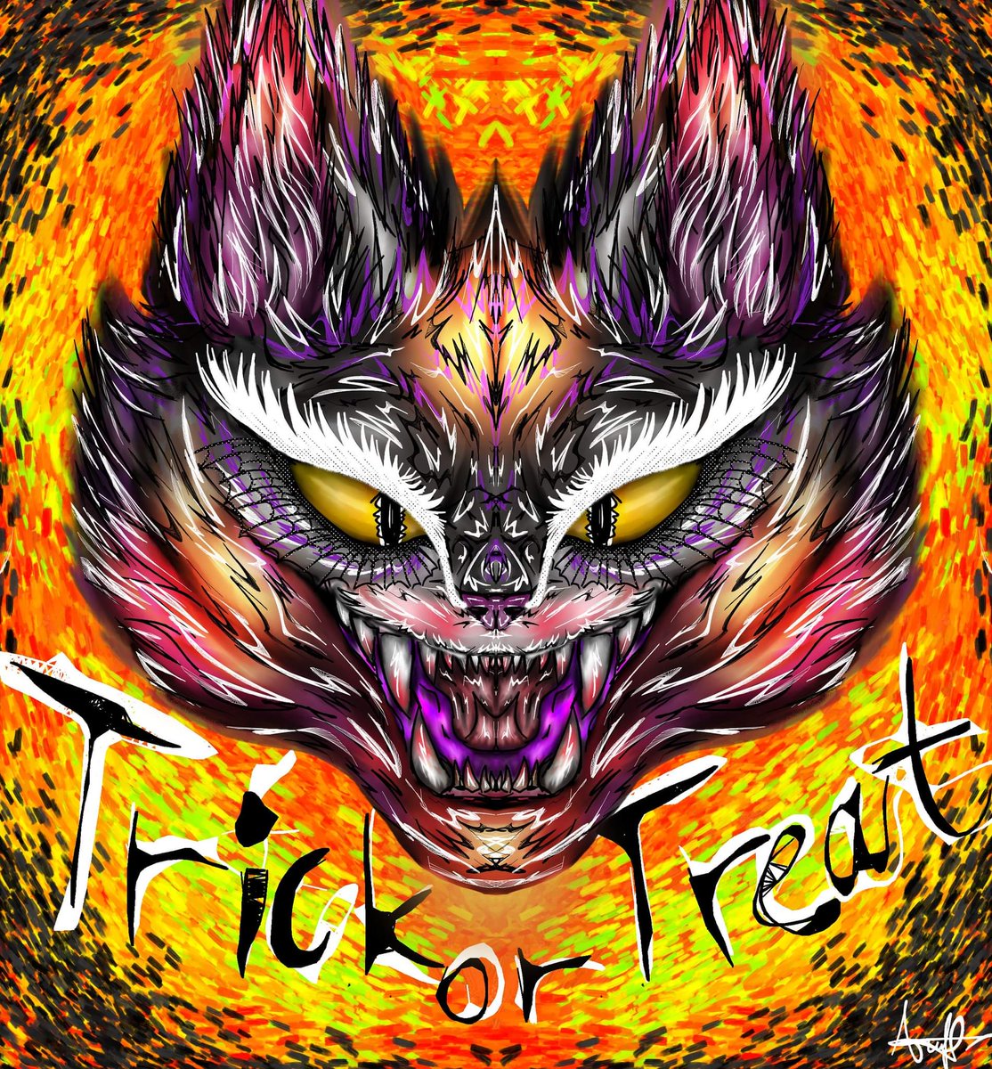 Hey I know it's pretty early for Halloween, but just wanted to share this artwork. Honestly excited for October. 
#x #art #october #halloween #artwork #cat #TrickOrTreatMOFO #Halloween2023 #halloweenart