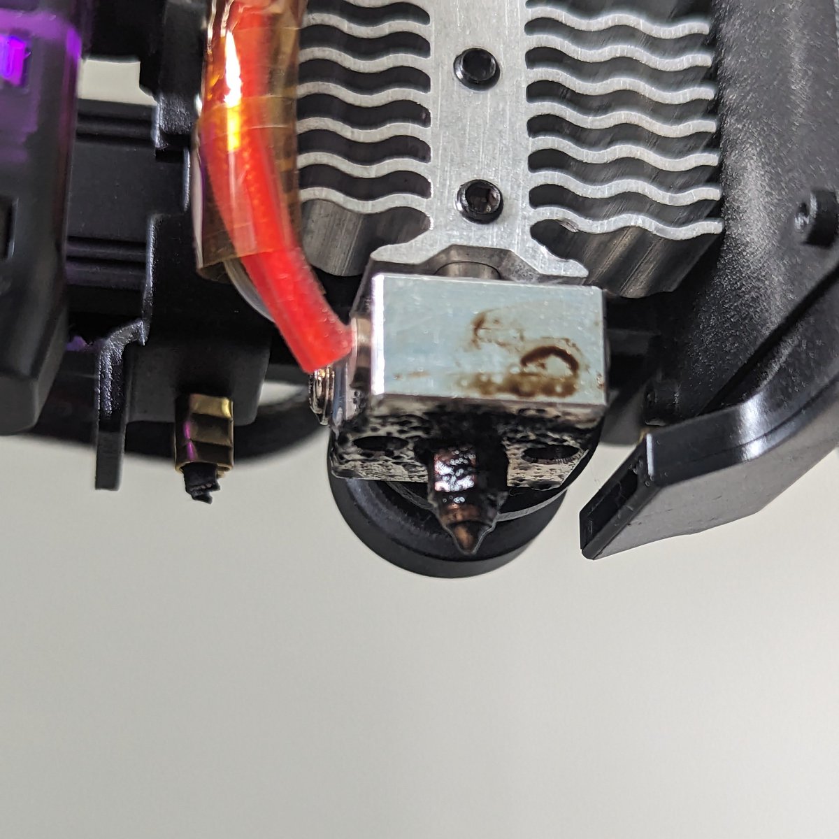 Self learning continues on 3d printing. Latest lesson, even if you think it's set up right, always watch the first layer go down. One scraped bed and utterly caked print head  later...