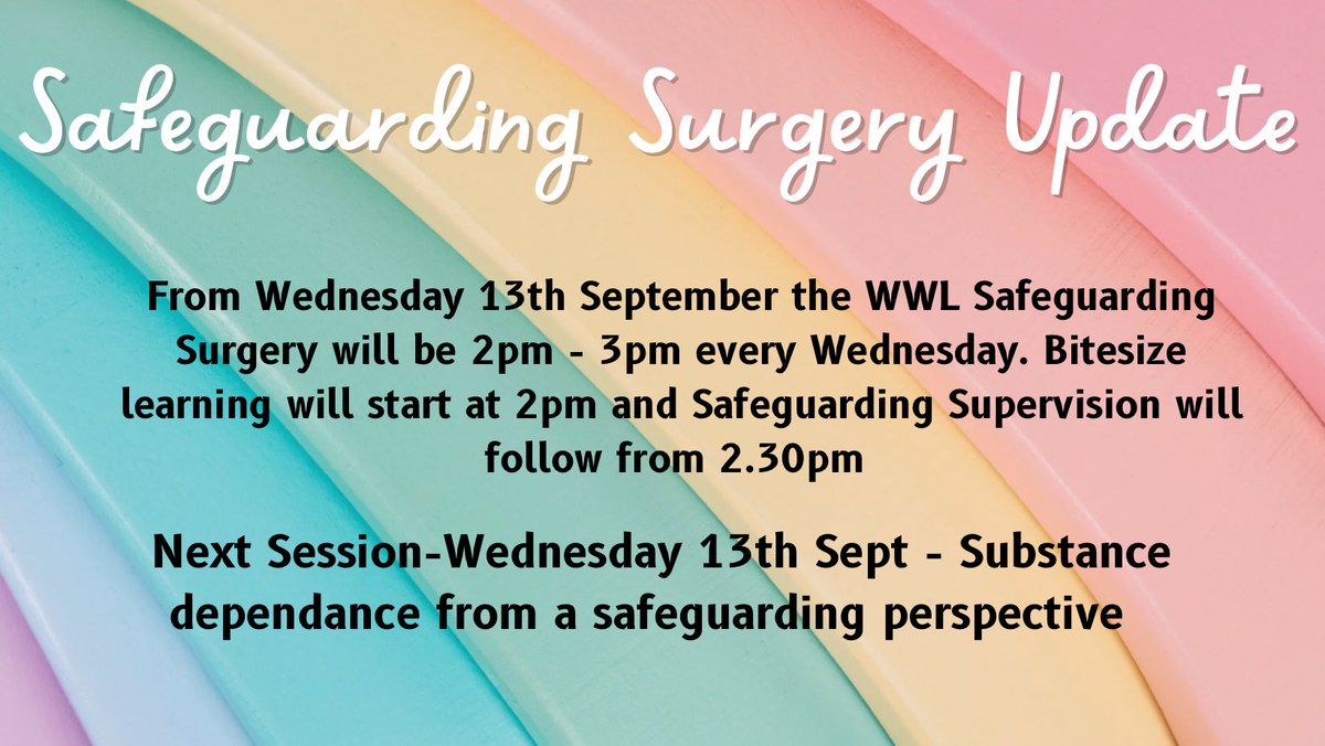 ⭐️Safeguarding Surgery Update ⭐️ ⁦<a href="/CarleneBaines/">Carlene 💙🐝</a>⁩ ⁦<a href="/wwl_ecc/">WWL EMERGENCY CARE 💙</a>⁩ ⁦@wwl_staffeng⁩ ⁦<a href="/WWLDistNursing/">WWL District Nursing Service</a>⁩ ⁦<a href="/murph_bongo/">Alison Murphy</a>⁩