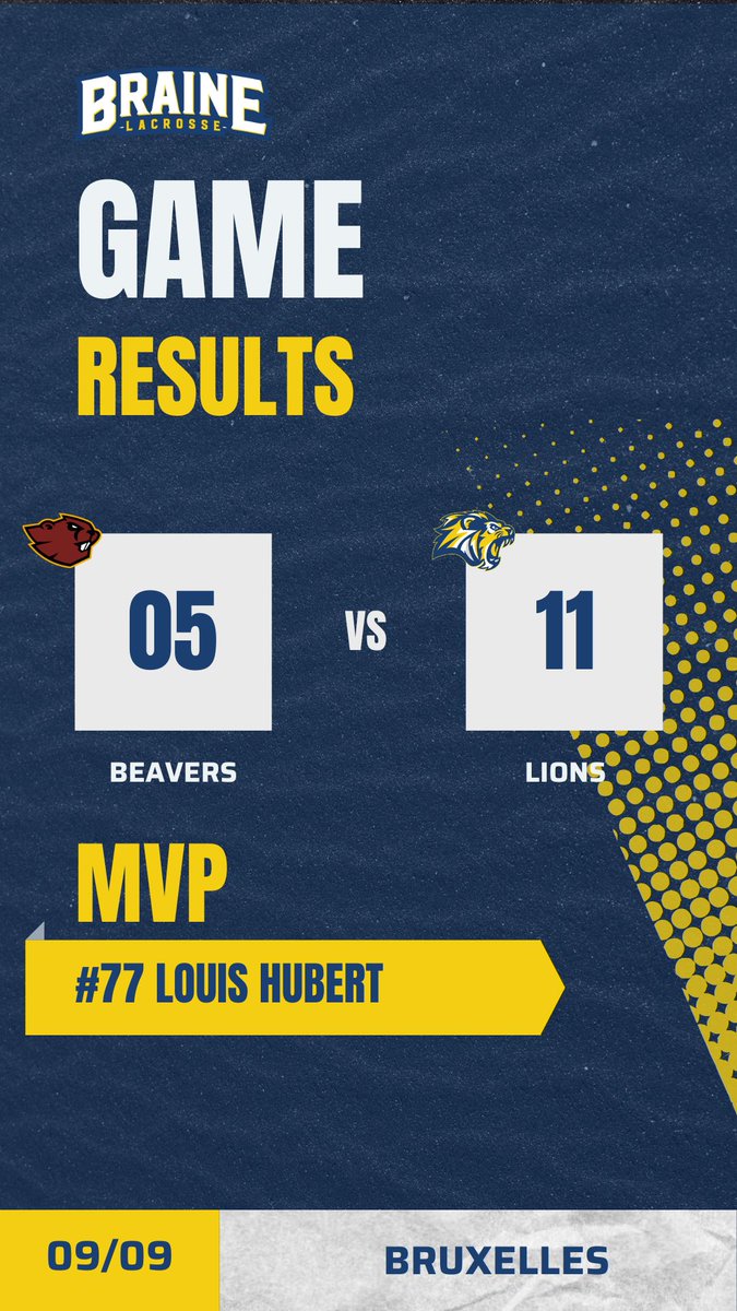 brainelacrosse's tweet photo. #belgiumlavrosse #bwll2324 #brussels #brusselsbobcats #brainebengals #defaite #bmll2324 #brussels #brusselsbeavers #brainelions #victoire https://t.co/5urFH8dMyU