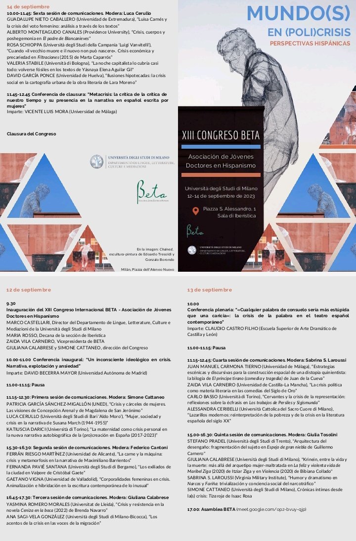 AsociacionBETA's tweet photo. Ya queda menos para que volvamos a encontrarnos. Podéis consultar aquí el programa definitivo 👇 #BETA23 https://t.co/FBO0eo6Rrh