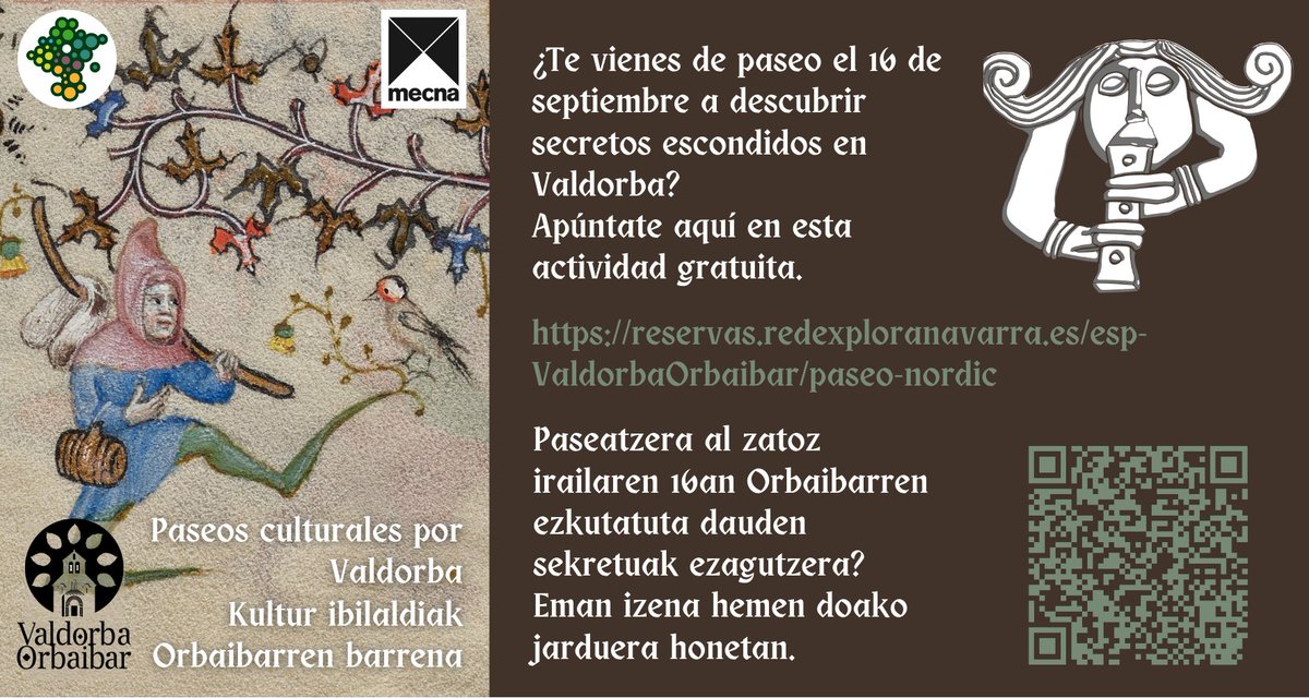 Valdorba's tweet photo. ¿Te vienes de paseo el 16 de septiembre a descubrir secretos escondidos en Valdorba? 
Apúntate aquí en esta actividad gratuita https://t.co/p2LpMedxpS
#OrbakoJaia2023 
#FiestaValdorba2023 https://t.co/ncLolijIdk