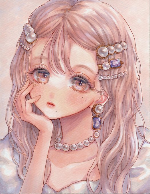 「necklace pearl (gemstone)」 illustration images(Latest)