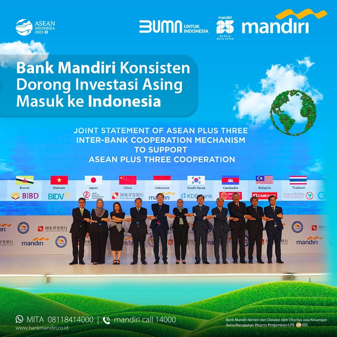 Menjadi tuan rumah forum tahunan China - ASEAN Interbank Association (CAIBA) 2023 yang digelar di Nusa Dua, Bali pada akhir Juli lalu, Bank Mandiri mempertemukan nasabah Bank Mandiri dengan nasabah anggota CAIBA untuk mendorong kolaborasi dan terjalin investasi di Indonesia