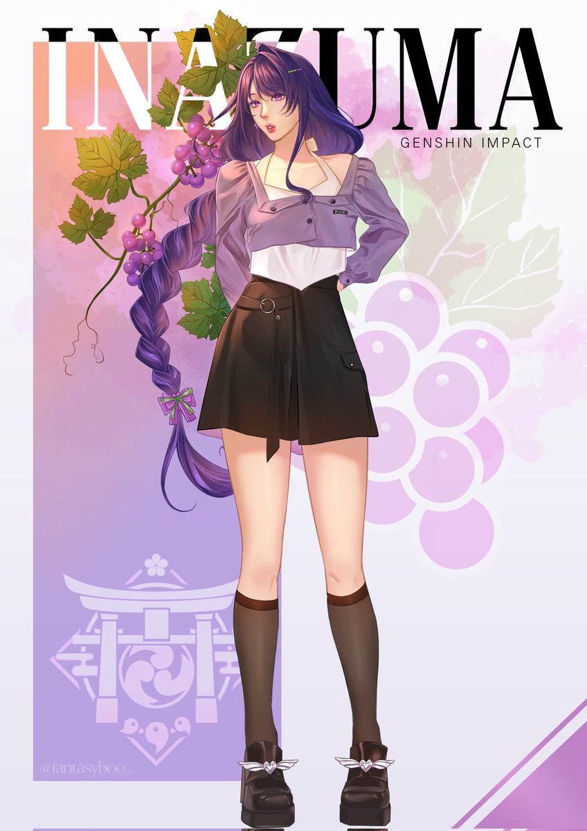 fantasyboo_'s tweet photo. Raiden Grape Theme 🍇
#RaidenEi #GenshinImpact https://t.co/CV5JiY02Nj