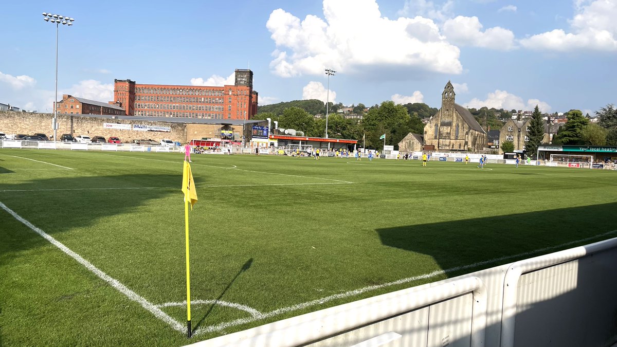 GroundhopperUK's tweet photo. Saturday 9 September 2023 
Belper Town 2-0 Newcastle Town 
FA Trophy 1st Qualifying Round 
Att: 398 
What a stunning little ground 😍
#NonLeague #football #groundhopping #Travel #Belper #Derbyshire #FootballGrounds https://t.co/Rk7XPfuCpg