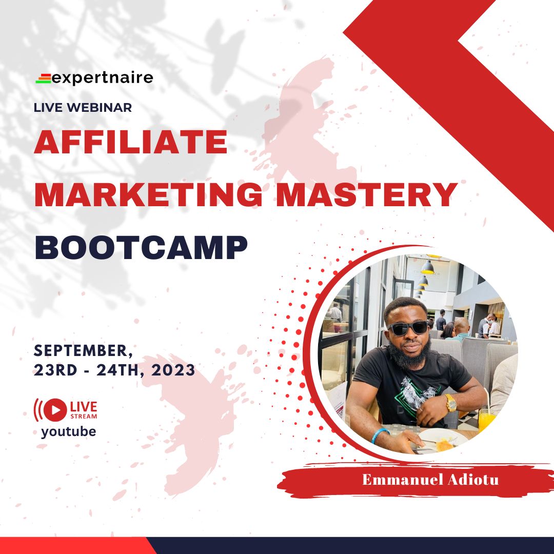 expertnaire's tweet photo. In 2 weeks' time, we'll have the opportunity to learn from industry leaders, mentors, and some of the biggest affiliate marketers from this side of the world for FREE.

MARK YOUR CALENDARS 📅 

cc: @toyinomotoso 
@Emmanueladiotu1 
@ademiluyi_ade https://t.co/EPCDNqi7pD