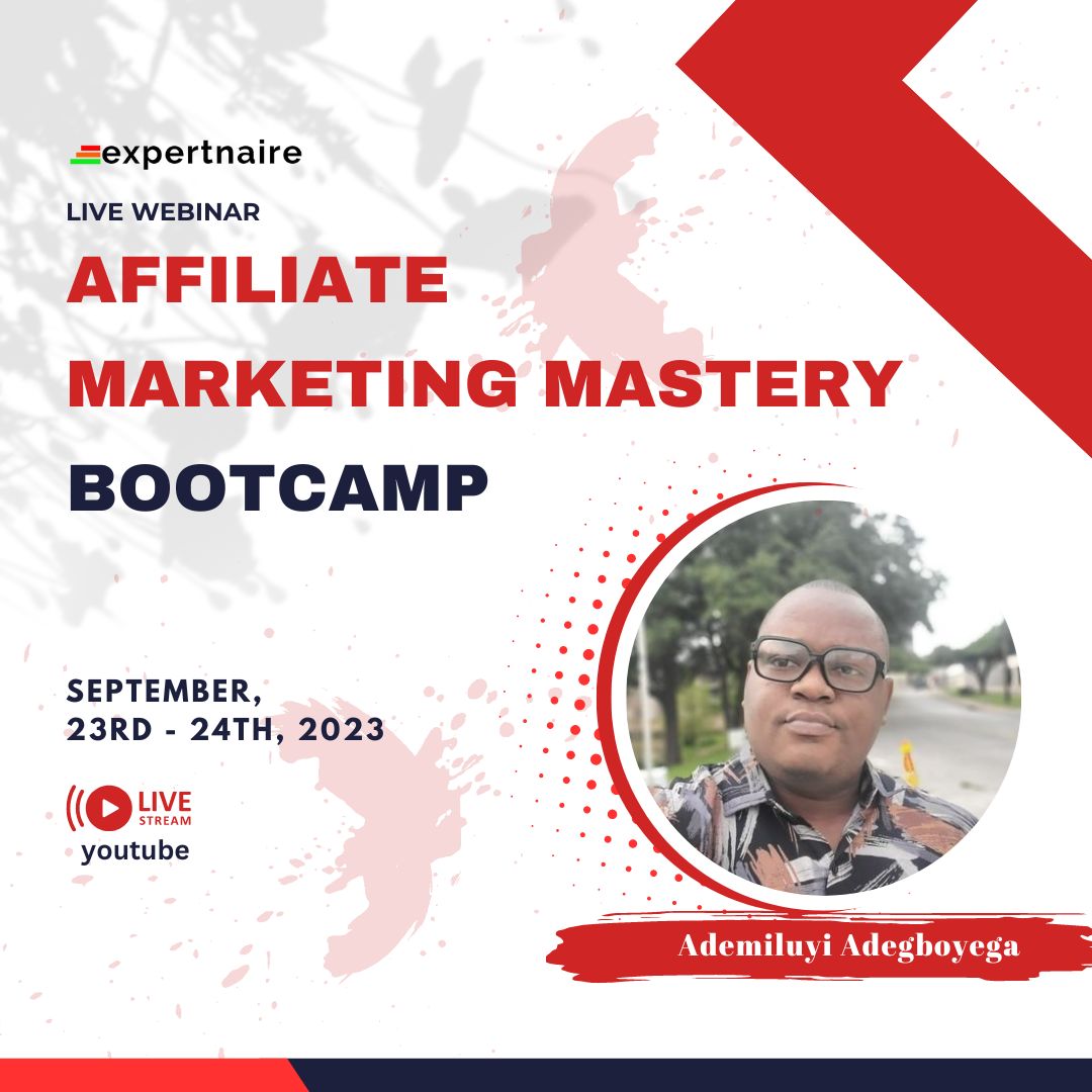 expertnaire's tweet photo. In 2 weeks' time, we'll have the opportunity to learn from industry leaders, mentors, and some of the biggest affiliate marketers from this side of the world for FREE.

MARK YOUR CALENDARS 📅 

cc: @toyinomotoso 
@Emmanueladiotu1 
@ademiluyi_ade https://t.co/EPCDNqi7pD
