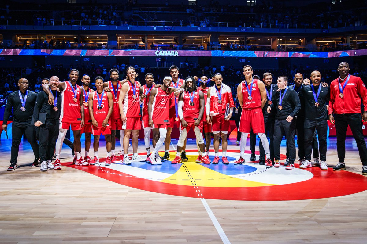 The title of Canada's best men's team ever assembled, confirmed. FIBA Men's Basketball World Cup 2023 bronze medallists. #FIBAWC | #WinForCanada | #OneTeam