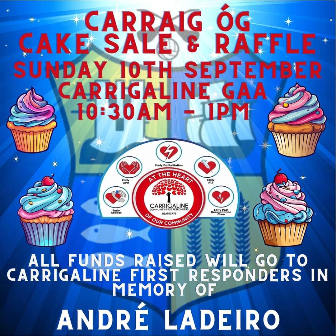 Carrigaline Community First Responders (@carrigalinecfr) on Twitter photo Some of our Responders showing their support (and tasting some of the treats) at <a href="/CarrigalineGAA/">Carrigaline GAA</a> - Carrig Og cake & Raffle sale in memory of their team mate André Ladeiro...Why not pop down and show your support. #TheGreatCarrigalineBakeOff Some of our Responders showing their support (and tasting some of the treats) at <a href="/CarrigalineGAA/">Carrigaline GAA</a> - Carrig Og cake & Raffle sale in memory of their team mate André Ladeiro...Why not pop down and show your support. #TheGreatCarrigalineBakeOff