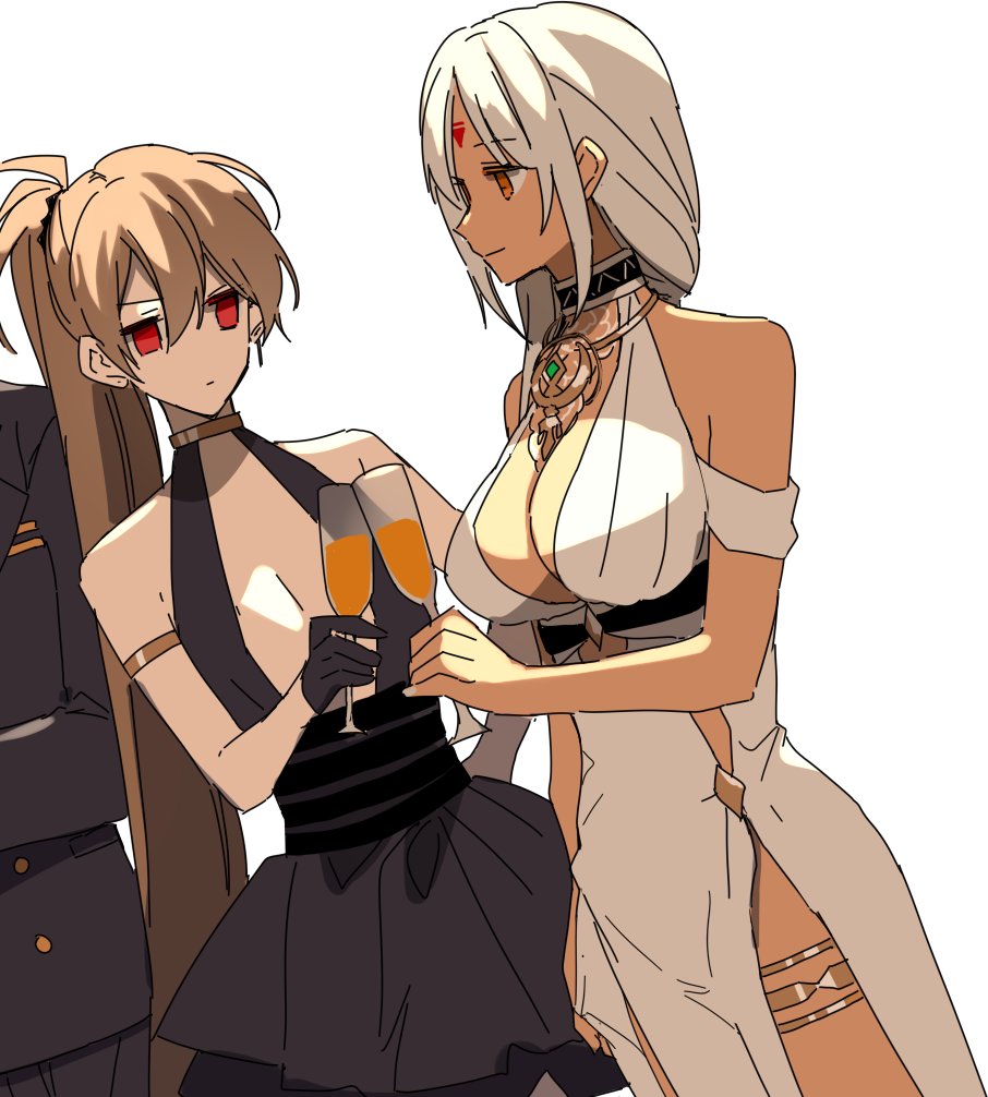 ジャン・バール(アズールレーン) 「うしろの女女達です」|天月城のイラスト