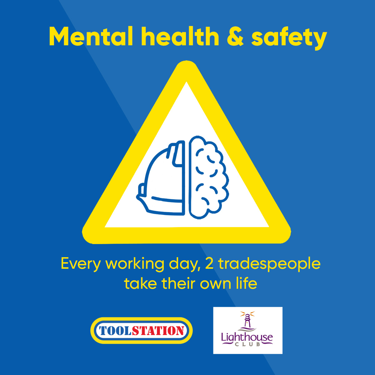 With 2 tradespeople taking their own life every working day, it's more important than ever that mental health is taken just as seriously as health &amp; safety.

Reach out to the @LighthouseClub_ by texting HARDHAT to 85258. Let's look out for each other this #SuicidePreventionDay