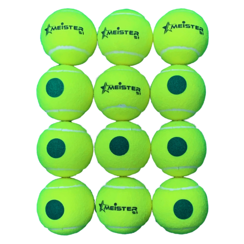 nxtdayship's tweet photo. SOLD! >> PD038; 12 x Meister S1 (Stage 1) Green Spot Tennis Balls - 25% slower bounce suits 9-10 yr olds; Yellow/Green << just sold by nxtdayship on Amazon AU ... out the door it goes! Thank you to our buyer in Croydon Park, NSW . Buy now at https://t.co/bqPHDetL1y . Come visit https://t.co/bqVuaxJV7r