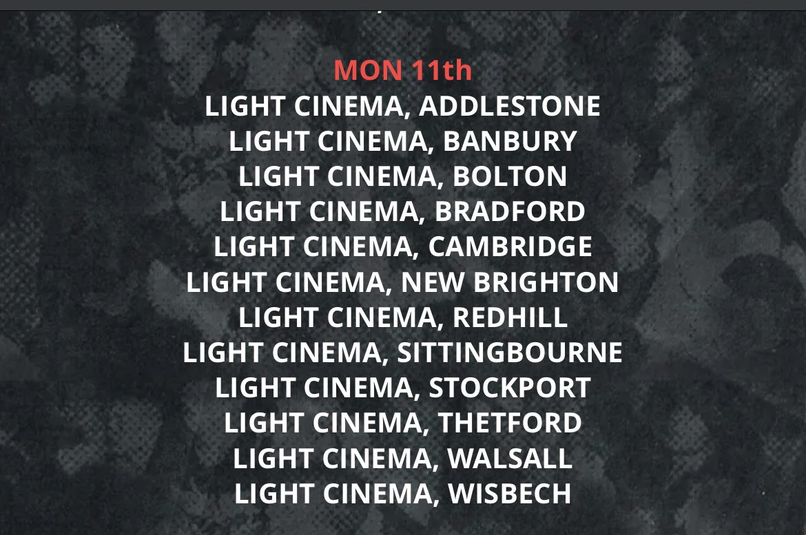 A big one tomorrow. 

Catch Kick Out! at a cinema near you. Tickets available on musicfilmnetwork.com